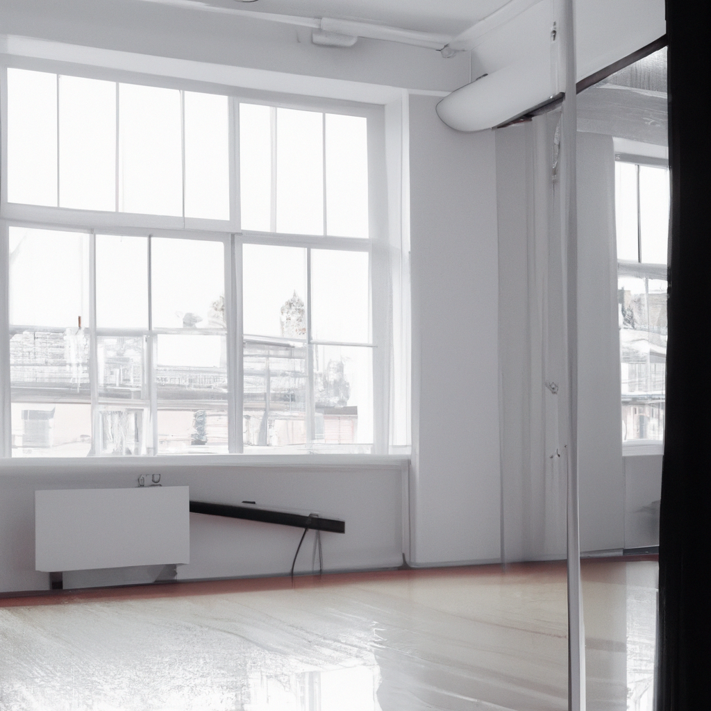 Minimal white London studio with natural light